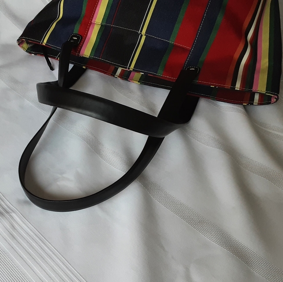 NEW Mondani New York Striped Nylon Tote - Picture 5 of 11